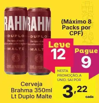 Cerveja brahma lt duplo malte