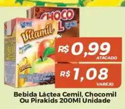 Mart Minas Bebida Láctea Cemil, Chocomil Ou Pirakids oferta