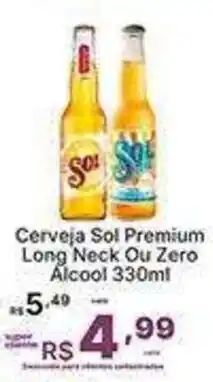Super Lagoa Cerveja Sol Premium Long Neck Ou Zero Alcool oferta