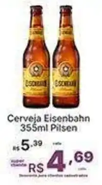 Super Lagoa Cerveja Eisenbahn 355ml Pilsen oferta
