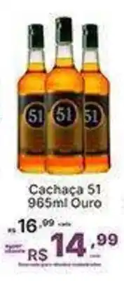 Super Lagoa Cachaça 51 965ml Ouro oferta