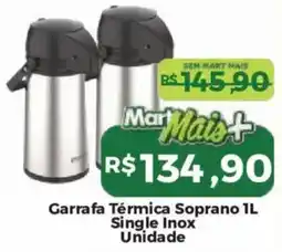 Mart Minas Garrafa Térmica Soprano 1L Single Inox oferta
