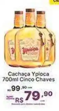 Super Lagoa Cachaça Ypioca 700ml Cinco Chaves oferta