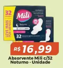 Mart Minas Absorvente mili c/32 noturno oferta