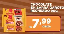 Bahamas Supermercados Chocolate em barra garoto recheado oferta