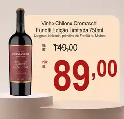 Festval Vinho Chileno Cremaschi Furlotti Edição Limitada oferta