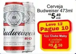 Maby Supermercados Cerveja Budweiser oferta