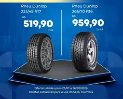 Hiper Moreira Pneu Dunlop 225/45 R17 oferta