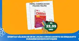 Super Vi Supermercados papel chamex a4 500 folhas 75g/m2 oferta