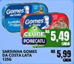 Supermercado Porecatu Sardinha gomes da costa lata oferta