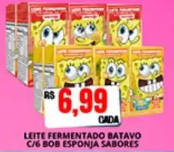 Supermercado Porecatu Leite fermentado batavo c/6 bob esponja sabores oferta