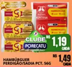 Supermercado Porecatu Hambúrguer perdigão/sadia pct. 56g oferta