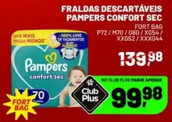 Fraldas descartáveis pampers confort sec