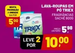 Supermercado Cubatao Lava-roupas em pó triex fragrâncias sachê 800g oferta