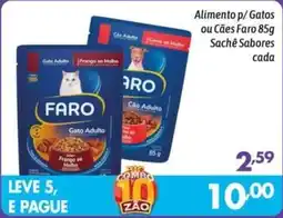 Supermercados Big Compra Alimento p/ Gatos ou Cães Faro 85g oferta