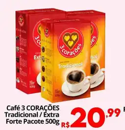 Althoff Supermercados Café 3 corações tradicional / extra forte oferta