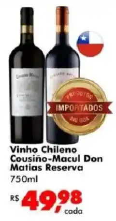 Big Box Vinho chileno cousiño-macul don matias reserva oferta