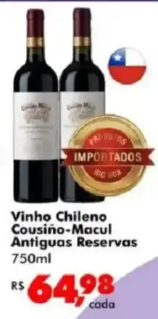 Big Box Vinho chileno cousino-macul antigua reservas oferta