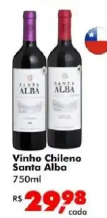 Big Box Vinho chileno santa alba oferta