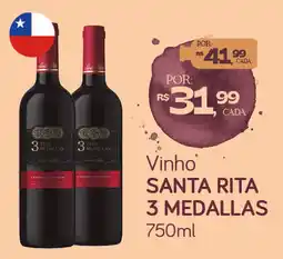 Cometa Supermercados Vinho santa rita 3 medallas oferta