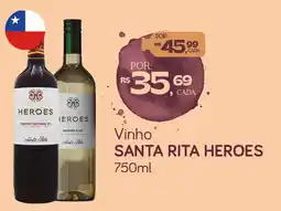 Cometa Supermercados Vinho santa rita heroes oferta