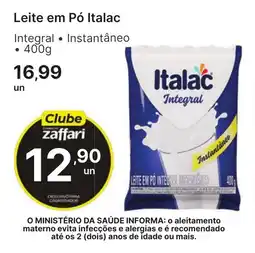 Comercial Zaffari Leite em Pó Italac Integral • Instantâneo oferta