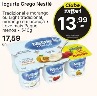 Comercial Zaffari Iogurte grego nestlé oferta