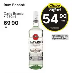 Comercial Zaffari Rum Bacardí Carta Branca oferta
