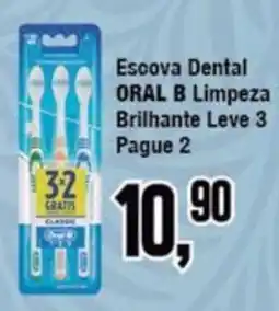 Rede Economia Escova Dental Oral B Limpeza Brilhante Leve 3 oferta