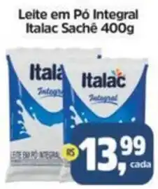 Sj Supermercados Leite em Pó Integral Italac Sachê oferta