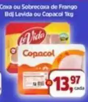 Sj Supermercados Coxa ou Sobrecoxa de Frango Bdl Levida ou Copacol oferta