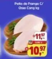 Sj Supermercados Peito de Frango C/ Osso Cong kg oferta