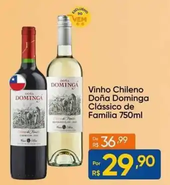 Atacado Vem Vinho Chileno Doña Dominga Clássico de Família oferta