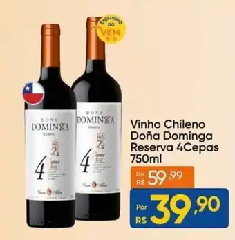 Atacado Vem Vinho Chileno Doña Dominga Reserva 4Cepas oferta