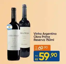 Atacado Vem Vinho Argentino Obra Prima Reserva oferta