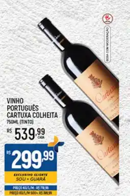 Supermercado Guará Vinho português cartuxa colheita oferta
