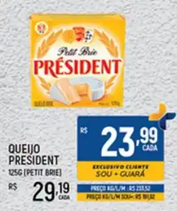 Supermercado Guará Queijo president petit brie oferta
