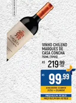 Supermercado Guará vinho chileno marques de casa concha oferta