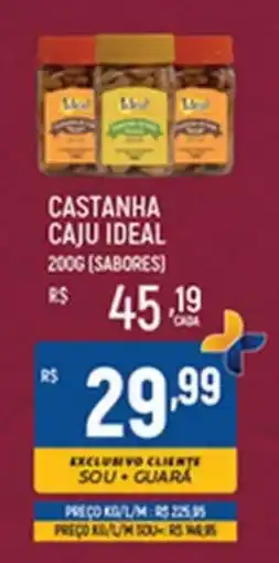 Supermercado Guará Castanha caju ideal oferta
