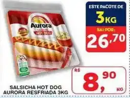 Roldão Salsicha hot dog aurora resfriada oferta