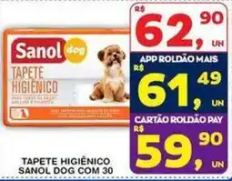 Roldão Tapete higiênico sanol dog com 30 oferta