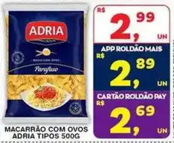 Roldão Macarrão com ovos adria tipos oferta
