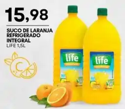 Mercadão Atacadista Suco de laranja refrigerado integral life oferta