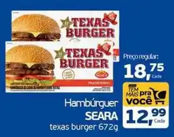 Cometa Supermercados Hambúrguer seara texas burger oferta