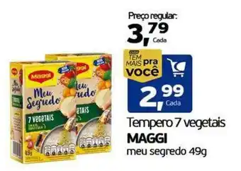 Cometa Supermercados Tempero 7 vegetais maggi meu segredo oferta