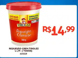 São Roque Supermercados Requeijão crem.tirolez oferta