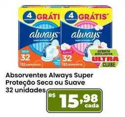 Ultrabox Absorventes Always Super Proteção Seca ou Suave oferta