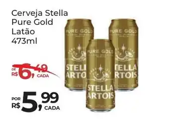 Super Luna Cerveja Stella Pure Gold Latão oferta