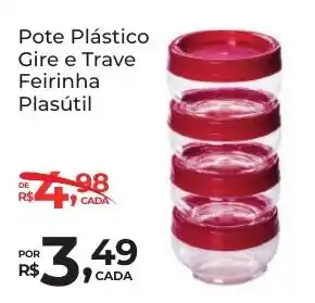 Super Luna Pote Plástico Gire e Trave Feirinha Plasútil oferta