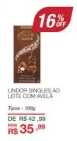 St Marche Lindor singles ao leite com aveia oferta